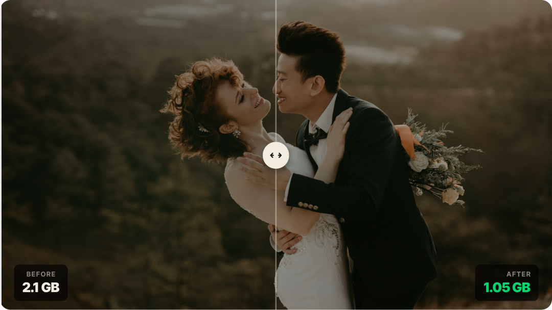 Compression before/after